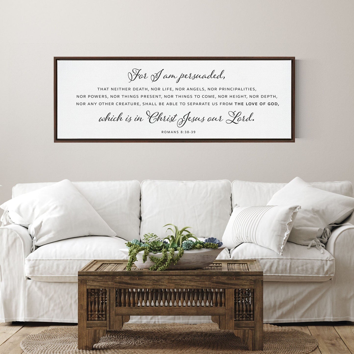 For I Am Persuaded  | Scripture Sign | Christian Wall Decor | Bible