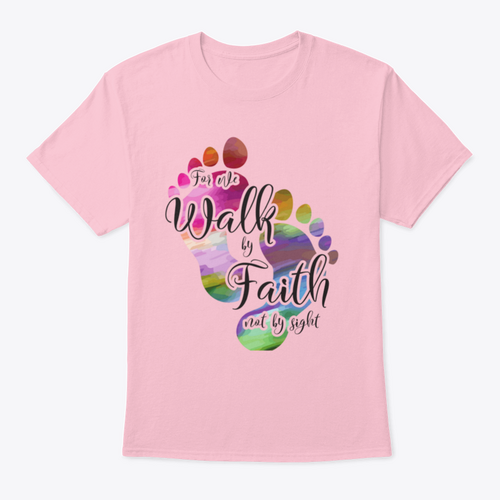 For We Walk By Faith Bible Verse Rainbow Color Feet Desgins for