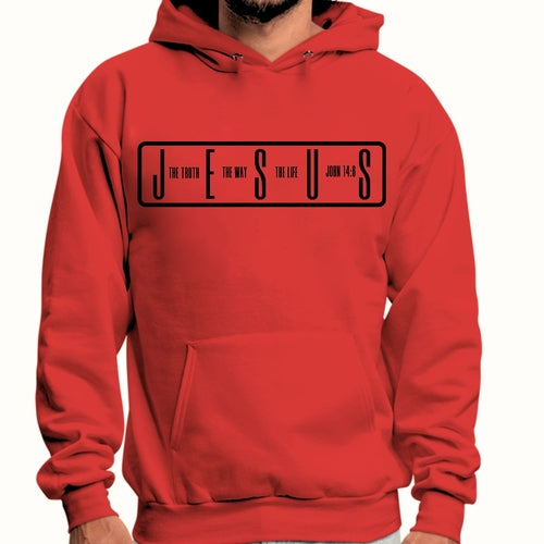 Mens Graphic Hoodie The Truth The Way The Life