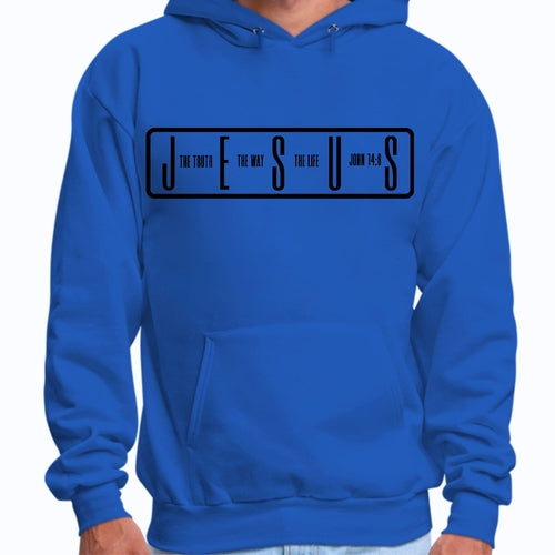 Mens Graphic Hoodie The Truth The Way The Life